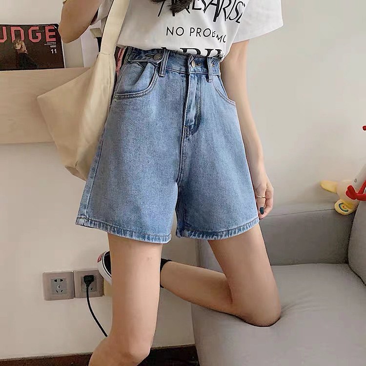 QUẦN JEAN NGỐ LỬNG NỮ LƯNG CAO LAI CUỐN CẠP CHỈNH MÀU XANH NHẠT CAO CẤP BABO ĐỦ SIZE S, M, L FORM RỘNG, THOÁNG MÁT HÈ