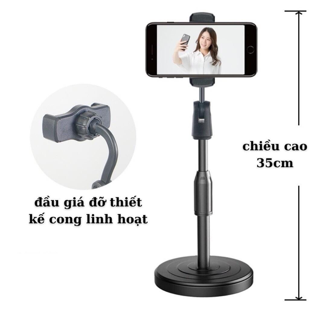 Giá đỡ điện thoại đa năng cao cấp để bàn, kẹp điện thoại livestream quay video, xem phim tiện dụng