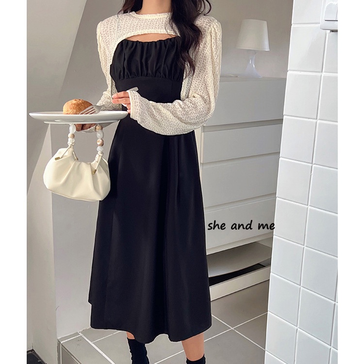 (SALE TẬN GỐC) July Dress_Sét Váy Hai Dây Xếp Ly Ngực Kèm Áo Khoác Ngoài Hàng Quảng Châu Siêu Đẹp (Ảnh thật ở cuối)