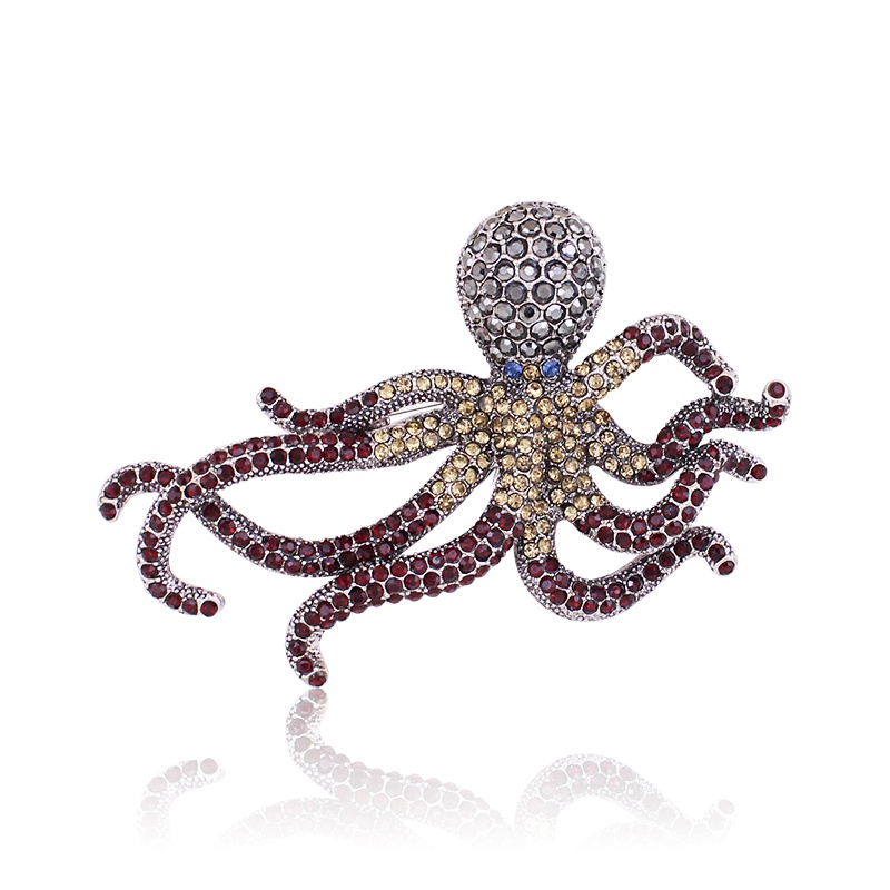 Ghim Cài Áo Hình Bạch Tuộc Đính Đá Toàn Diện Thời Trang Cho Nữ