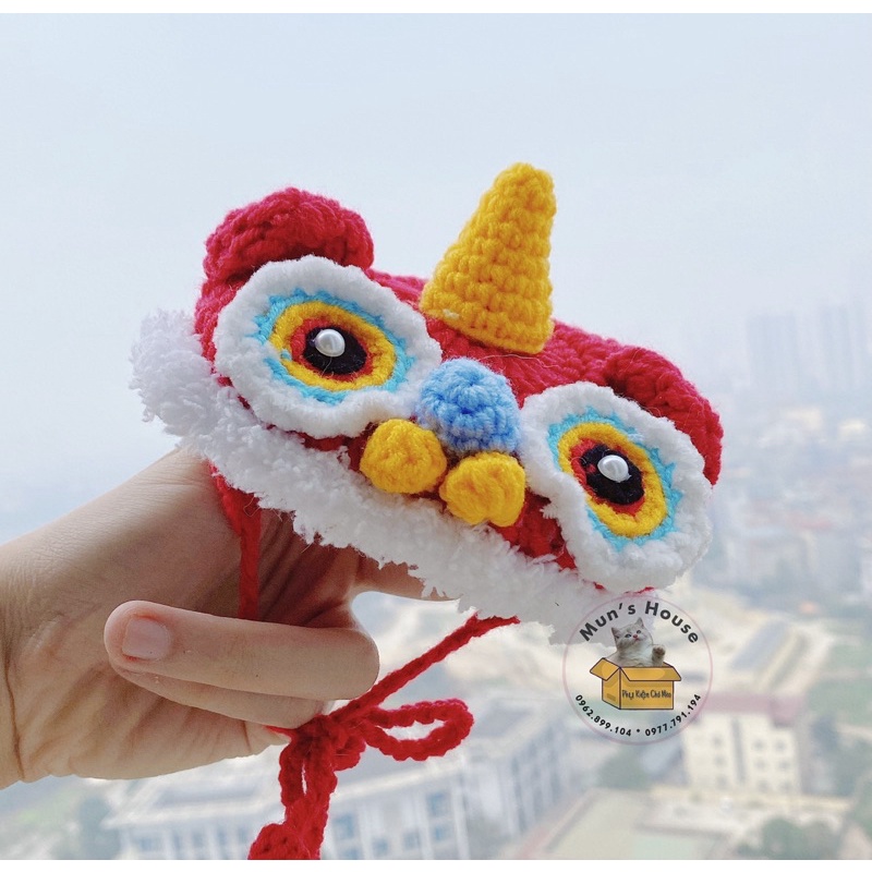 Mũ len Kỳ Lân cho chó mèo