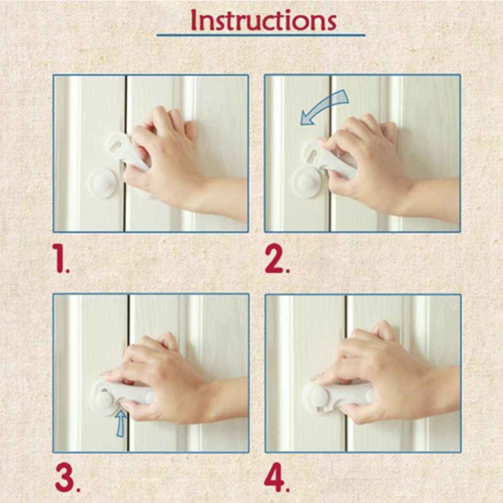Dụng cụ khóa cửa tủ bảo vệ an toàn cho trẻ em được làm từ nhựa