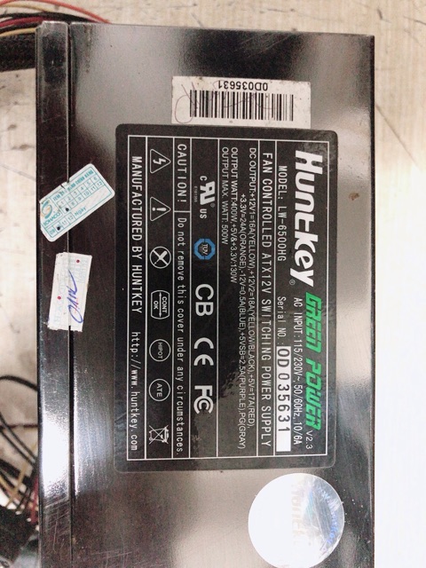 Nguồn máy tính Hunkey 500w cũ còn dùng tốt