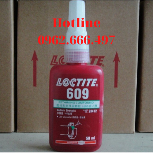 Keo Chống Xoay Loctite 609 - 50ml, Cố định giữa trục và lỗ dùng trong công việc lắp ghép các chi tiết kim loại với nhau