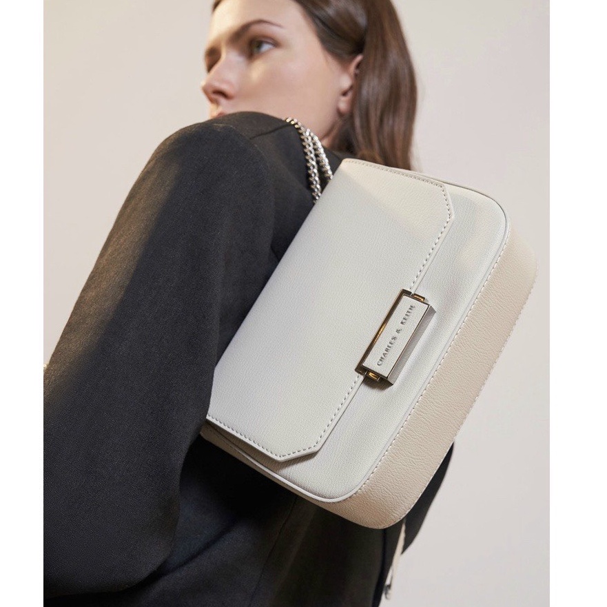 Túi Xách Nữ CK khoá vuông hàng quảng châu loại đẹp nút bấm siêu sang khắc chữ logo cực kì xinh hết nấc