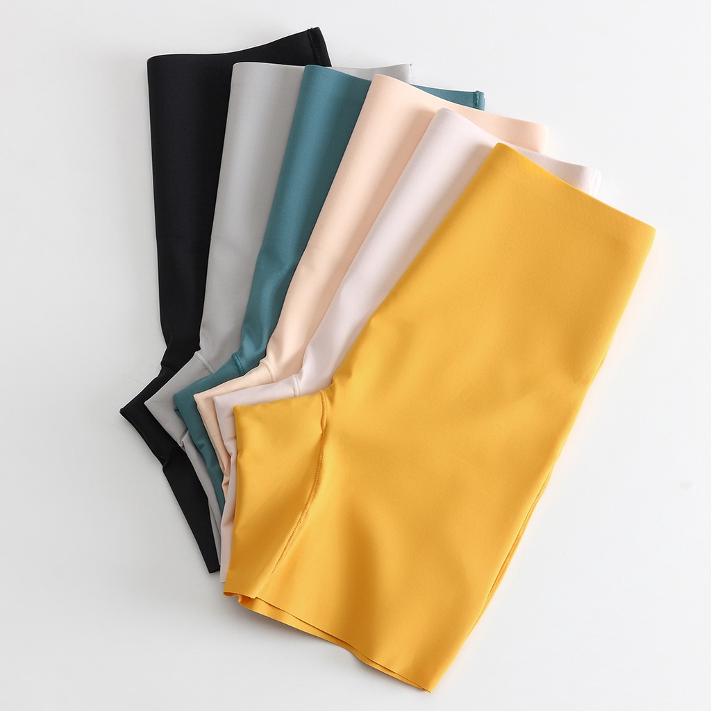 Quần Lót Boxer Lưng Cao Co Giãn Không Đường May Bằng Lụa Băng 2 Trong 1 Thoải Mái Kích Thước Ngoại Cỡ Dành Cho Nữ