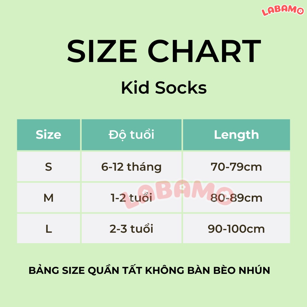 Quần tất legging không bàn cho bé từ 0-3 tuổi có bèo nhún đáng yêu, chất liệu len dày dặn siêu ấm LABAMO