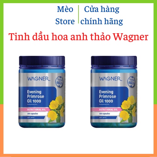 Viên tinh dầu hoa anh thảo Wagner Evening Primrose Oil 1000 hộp 200 viên- Hàng nội địa Úc