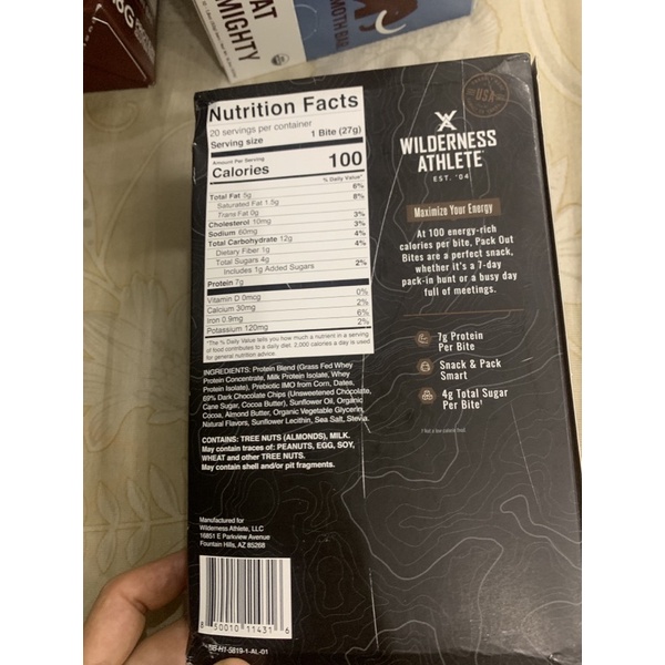 Pack Out Bite 7g protein hộp 20 thanh