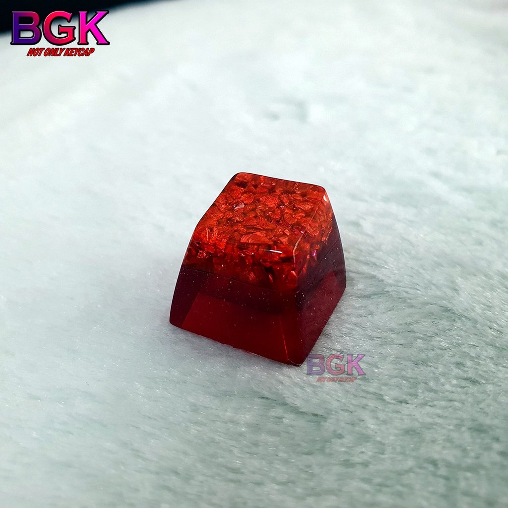 Keycap Lẻ Tinh Thể Đỏ RED Crystal Keycap SA profile ( keycap resin độc lạ )( Keycap Artisan )
