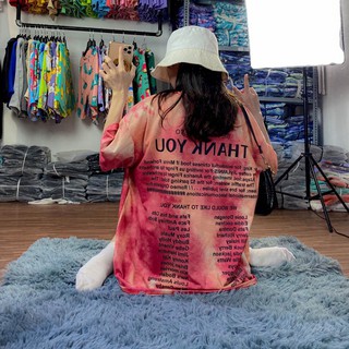 [FREESHIP70K] Áo thun unisex loang màu in chữ Thank You