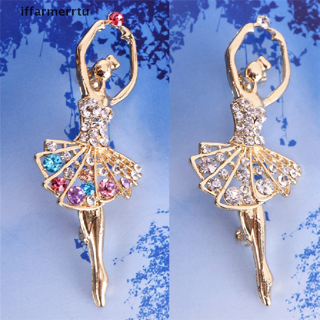 Ghim Cài Áo Hình Vũ Công Ballet Đính Đá Xinh Xắn