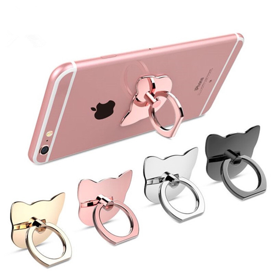 Giá Đỡ Điện Thoại Dạng Nhẫn Hình Tai Mèo Cho iPhone IPad Xiaomi