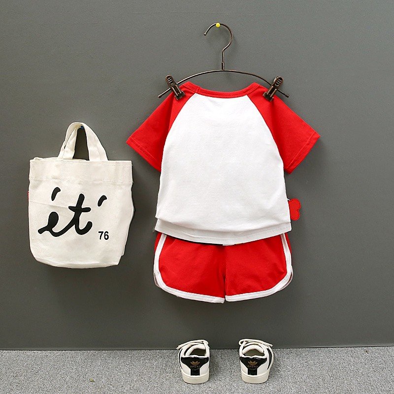 Bộ cộc tay cotton In Hình Shin, bộ quần áo trẻ em cho bé trai từ 7-27kg