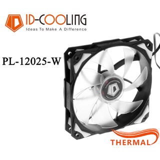 Quạt Fan Case 12cm ID Cooling PL-12025 W - Led đẹp, 2200RPM, sức gió lớn