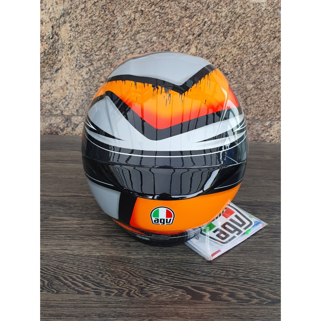 Nón K3-SV AGV LIQUEFY ORANGE/BLACK