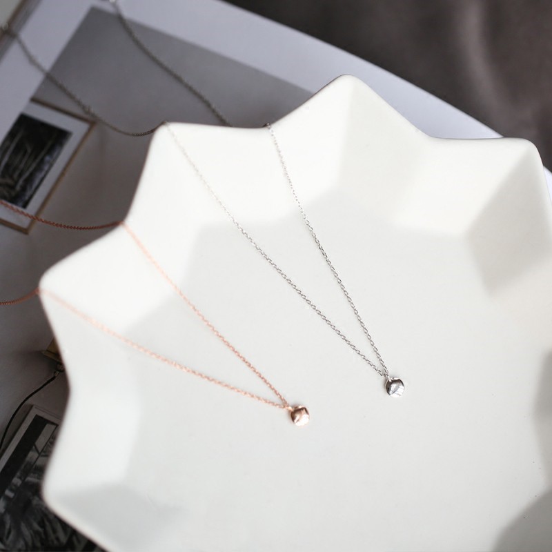 Vòng cổ mạ bạc B49 phong cách Hàn Quốc đơn giản xinh xắn