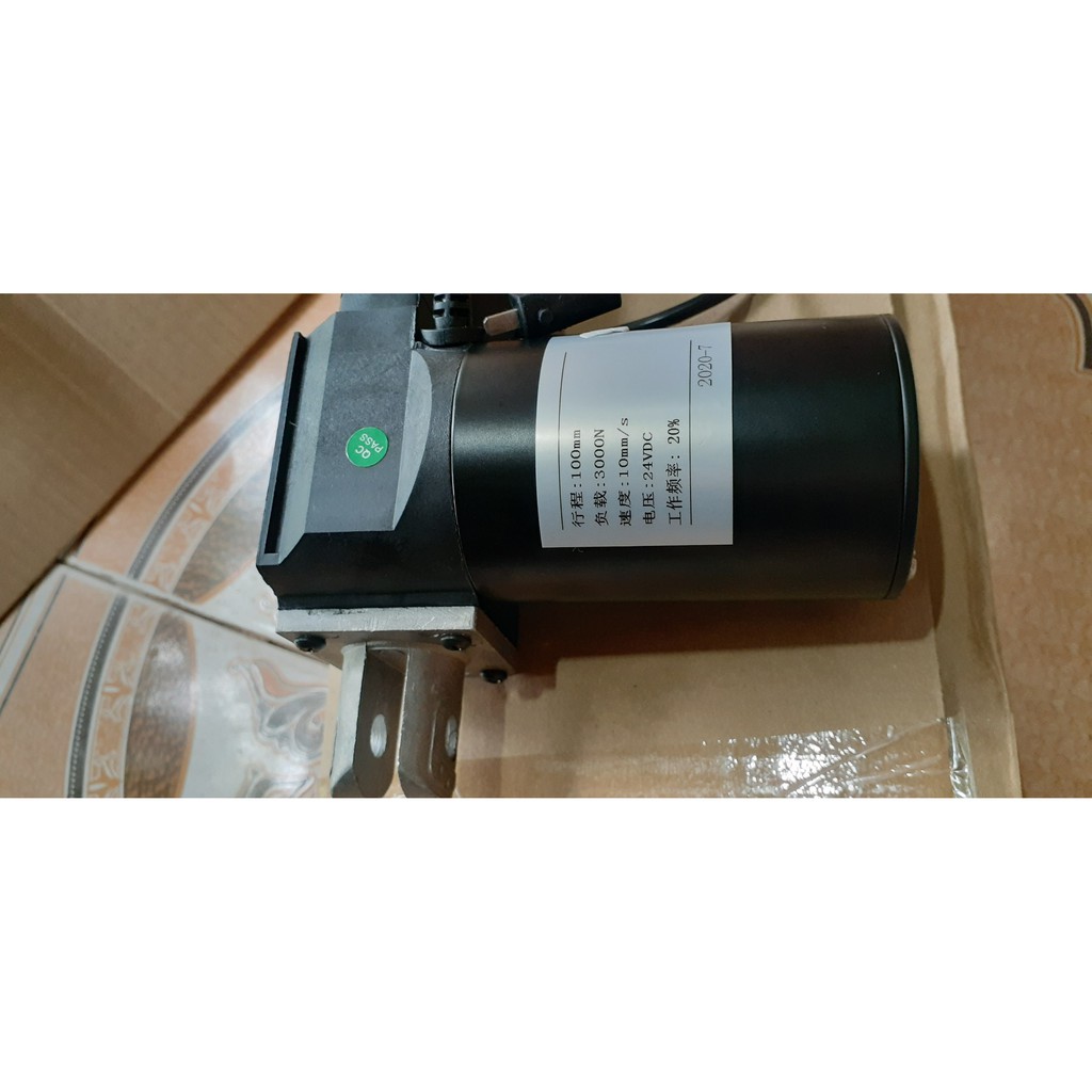 Xilanh điện 24V lực đẩy 150kg tốc độ di chuyển 20mm/s hành trình 50mm đến 1000mm, LX600.