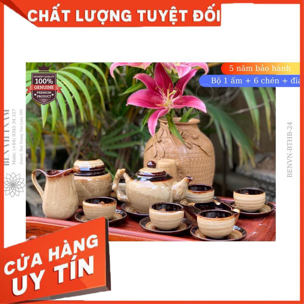 [FREESHIP] Ấm pha trà Gốm Sứ Bát Tràng Men Hỏa Biến siêu cao cấp - BENVN-BTHB-24