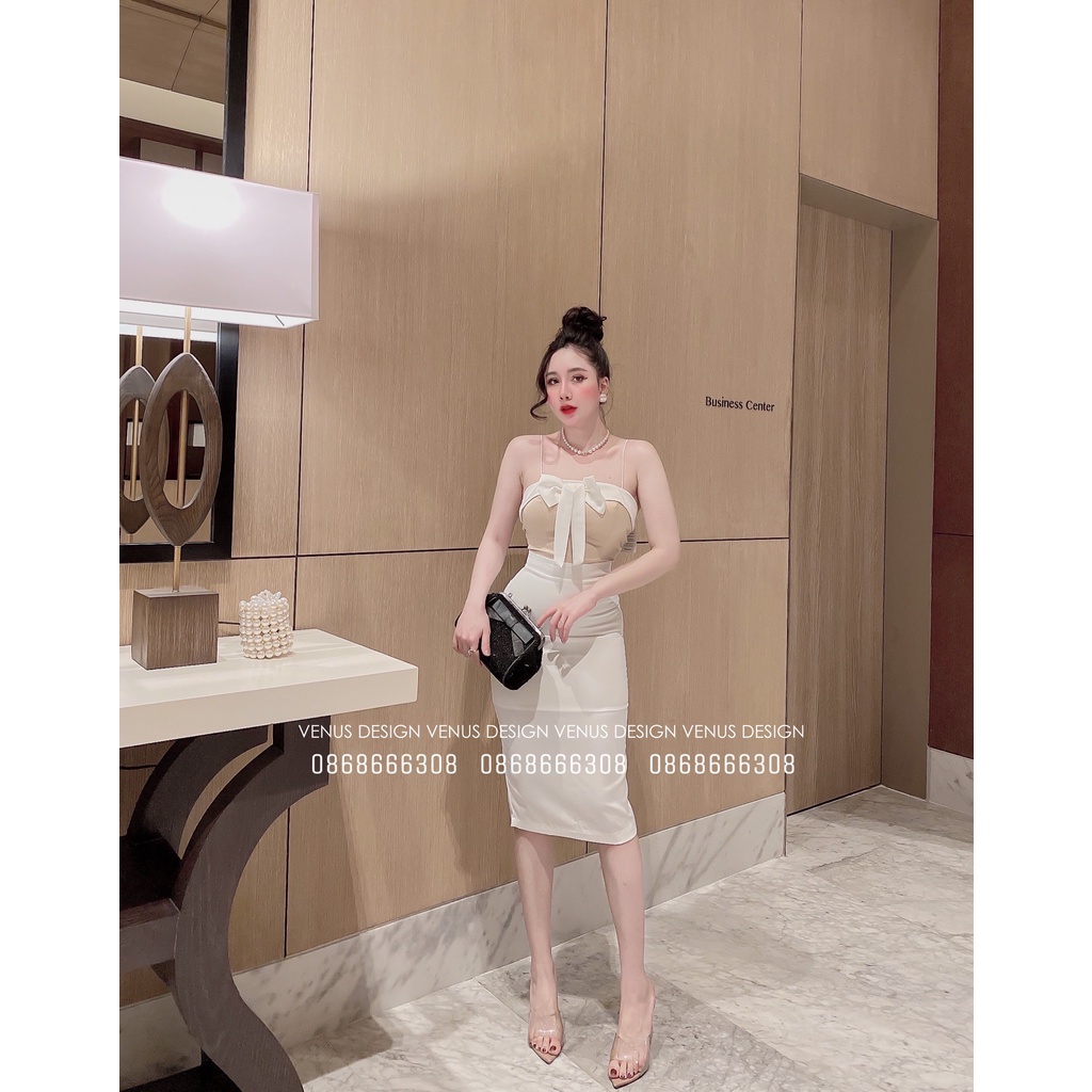LỤA BODY 2 DÂY PHỐI NƠ - VENUS DESIGN