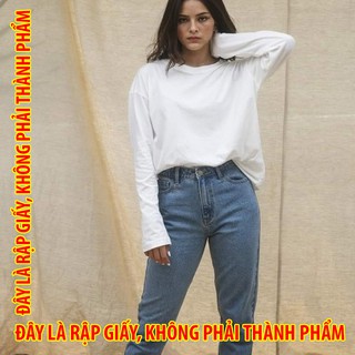 Rập giấy PC018 - Bộ áo phông, quần jean boyfriend