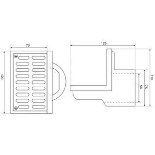 Phễu thoát nước vách tường Scupper Drain TS140