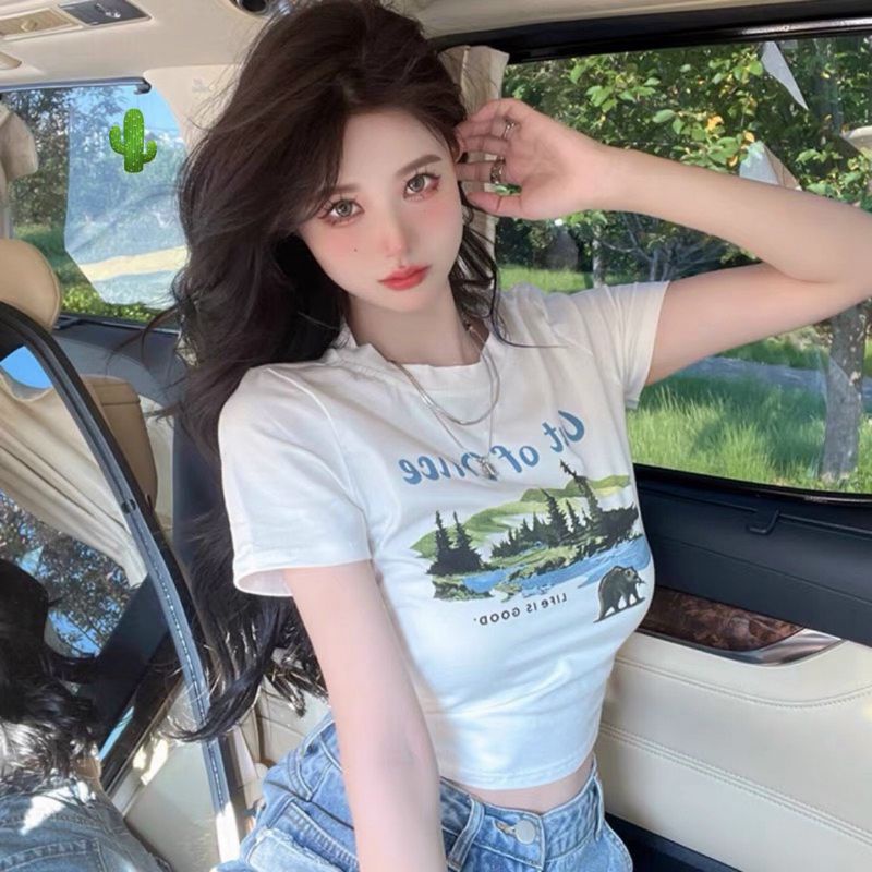 Áo thun porip in hình và in chữ