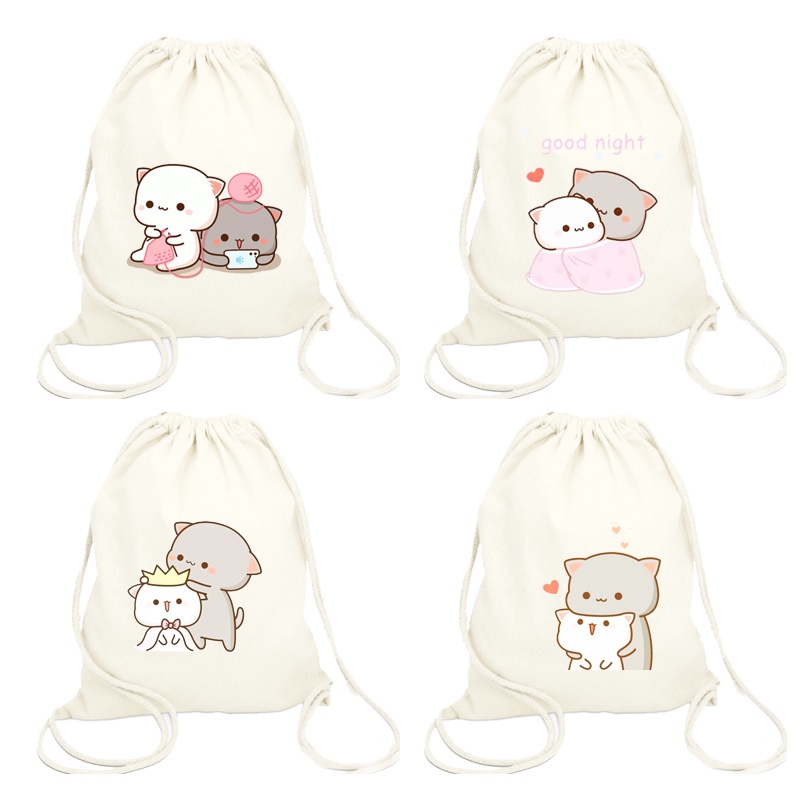 Balo Dây Rút mèo mitao BLRI3a Túi Rút hoạt hình thời trang cute dễ thương