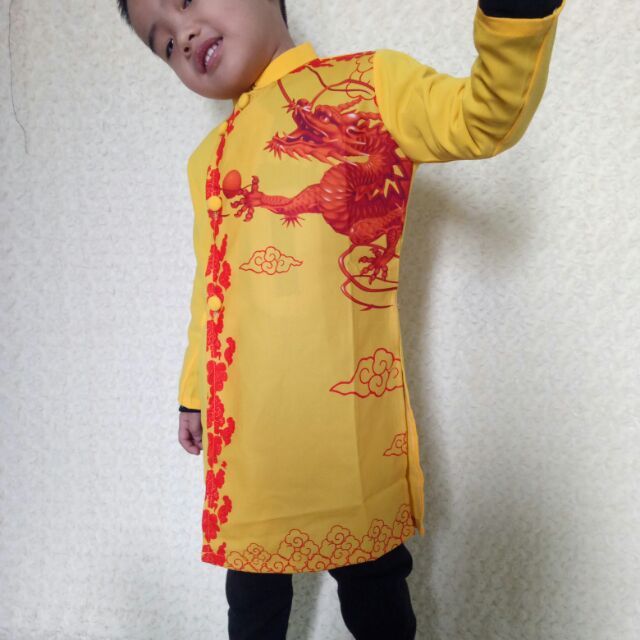 Áo rồng cách tân vát chéo