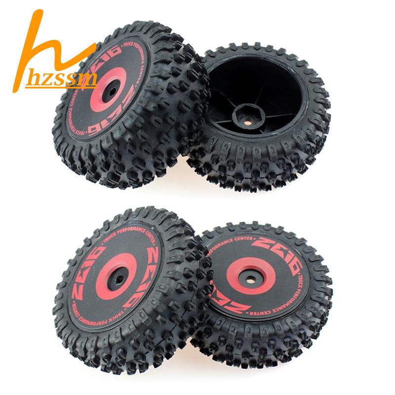 4Pcs Front and Rear Tires Wheel for Wltoys 124016 1/12 RC Car Parts