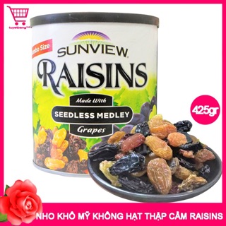 [DATE MỚI] Nho khô Mỹ thập cẩm Sunview Raisins 425g
