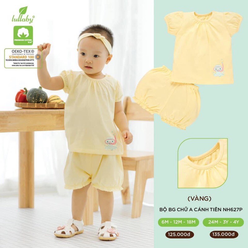 Bộ cộc tay raglan/cánh tiên Lullaby cho bé trai/bé gái