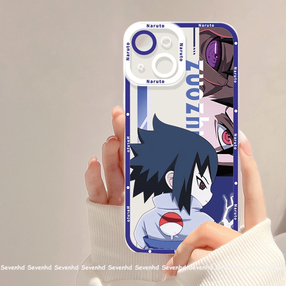 Ốp Điện Thoại Họa Tiết Hoạt Hình Naruto Và Sasuke Cho iPhone 14 13 12 11 Pro Max SE2020 X XR Xs Max 7 8 6 6s Plus