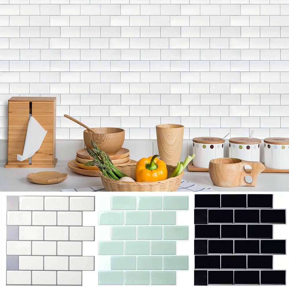 Miếng Dán Tường Trang Trí Tự Dính Chống Dầu Phong Cách Retro DIY