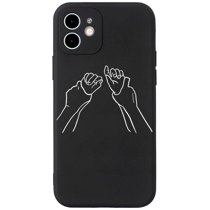 Ốp lưng JEERO mềm cặp đôi dễ thương đẹp độc lạ cho iphone 14 13 12 11 Pro Max SE 2020 X XR XS 8 7 ip 6S 6 Plus HFF779