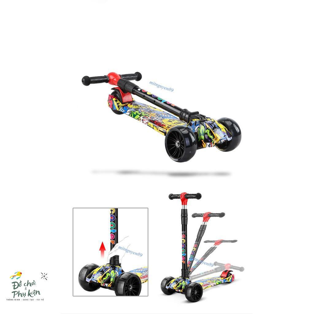 Xe Trượt Scooter GRAFFITI Cao Cấp 2 trong 1 Hàng xịn Chính Hãng