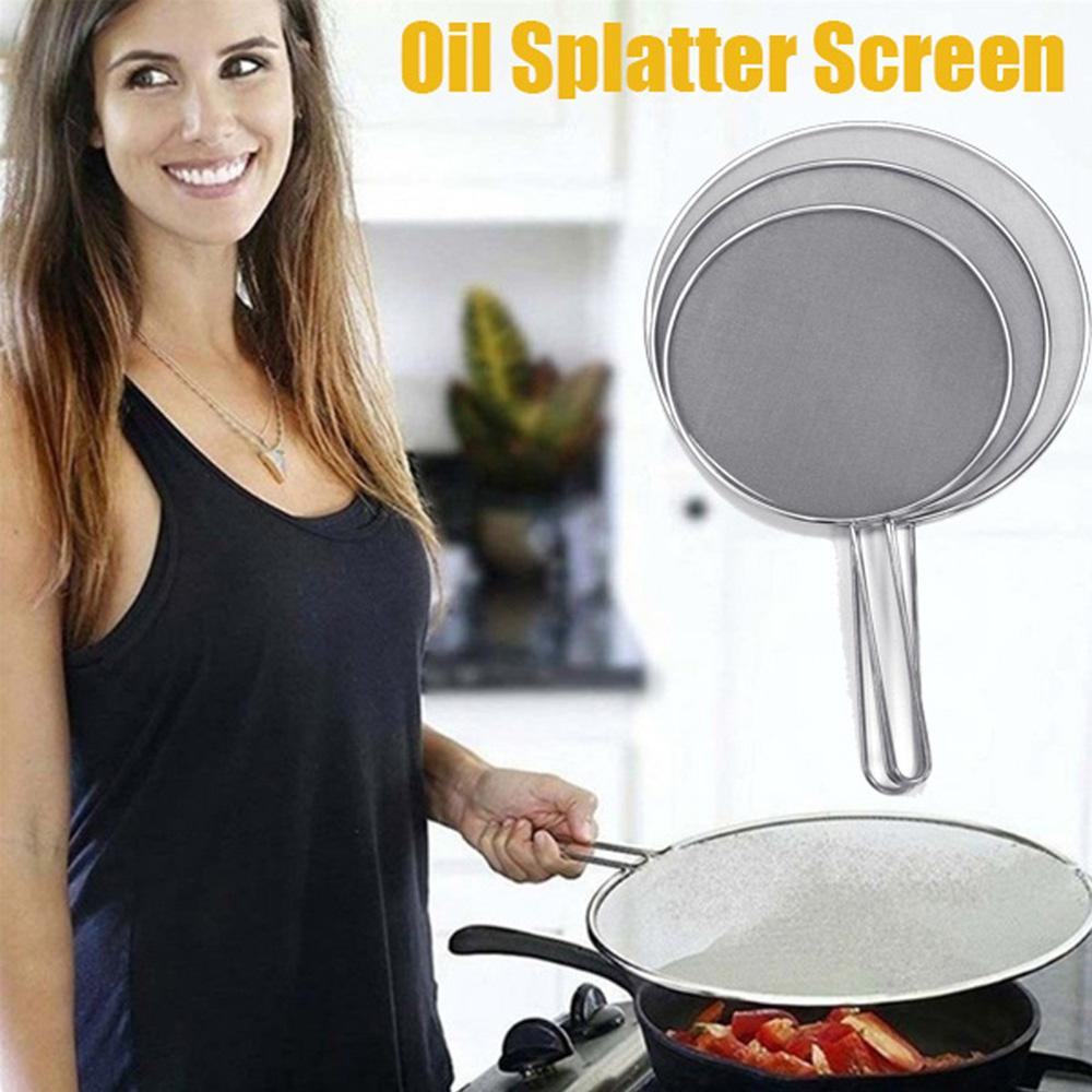 Nắp Chống Bắn Dầu Bằng Thép Không Gỉ Tiện Dụng Cho Nhà Bếp
