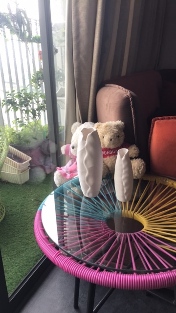 Bình bông sứ trắng