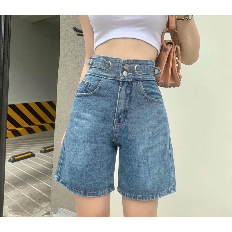 Quần Jeans Nữ, Quần Ngố Lửng Ống Rộng Cạp Cao Dáng Chữ A mã 458 | BigBuy360 - bigbuy360.vn