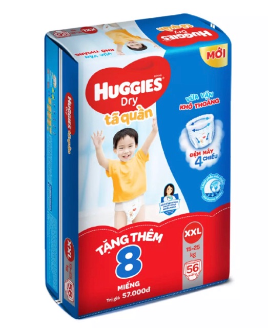 Tã quần huggies M74/ L68/XL62/XXL56