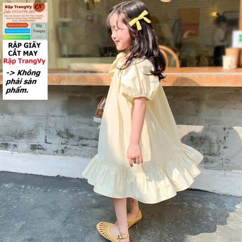 Rập giấy cắt may (BẢN VẼ) Rập váy cho bé gái từ (1-10t) - Rap TrangVy