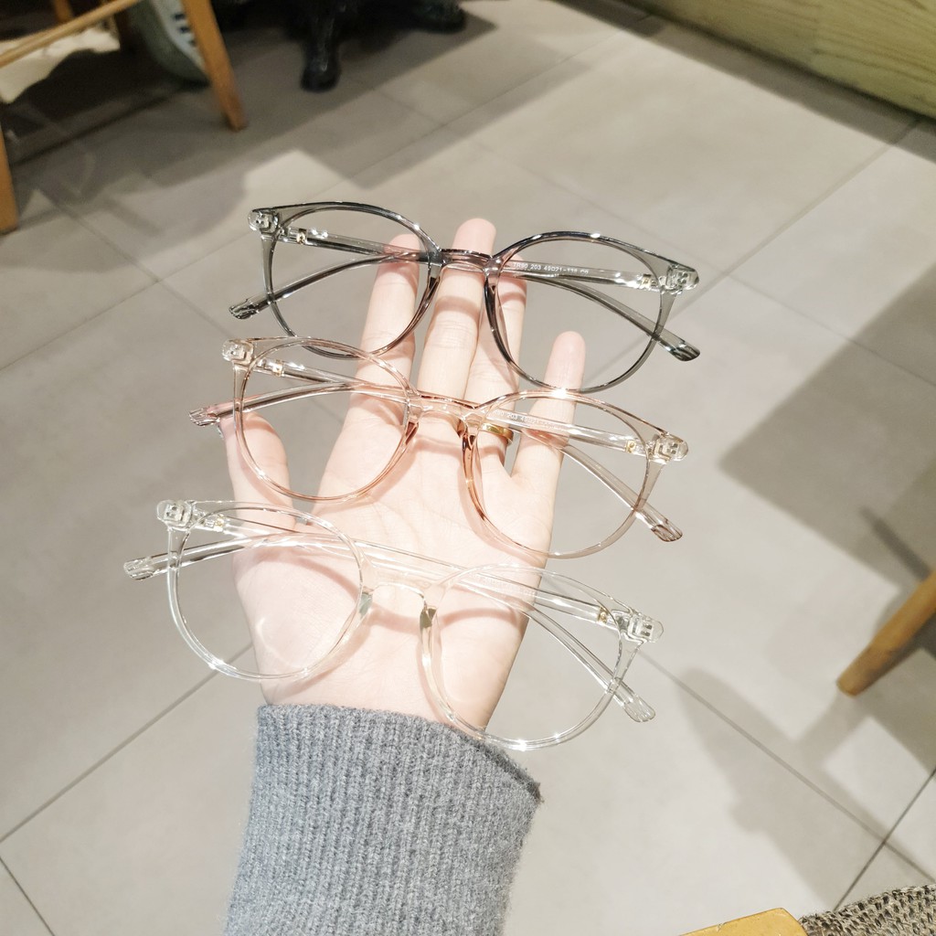 Gọng kính mắt tròn nhựa dẻo Hàn thời trang nữ, Gọng kính cận tròn dẻo 203 | BigBuy360 - bigbuy360.vn