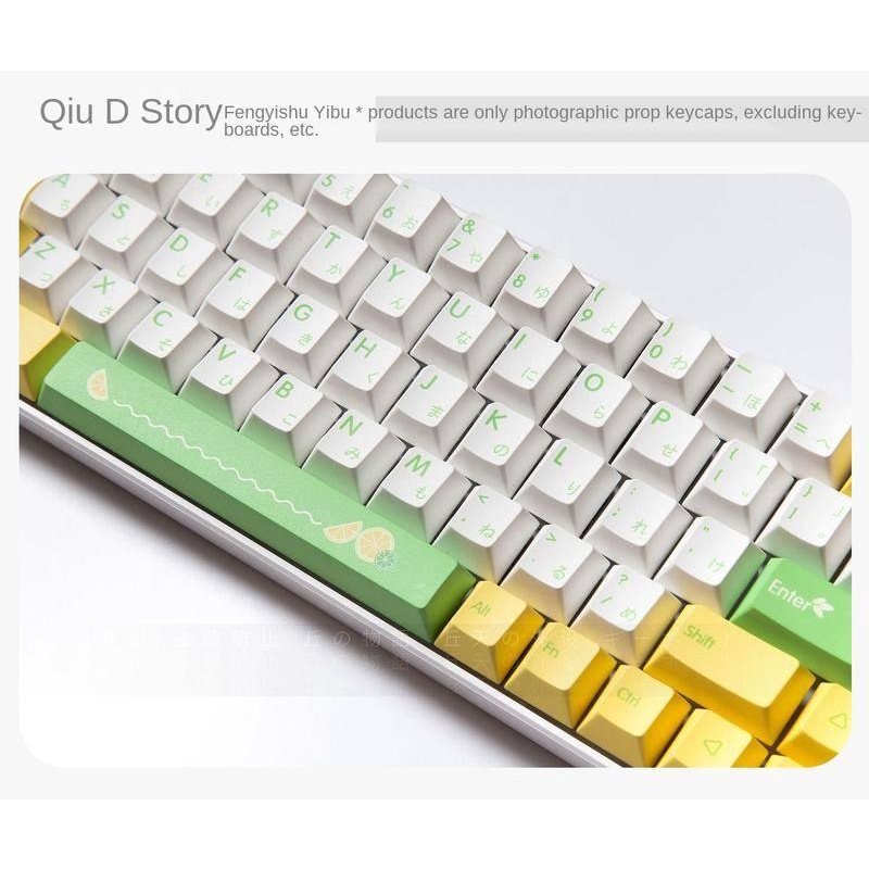 Lemon Keycap CHERRY Profile Dye-Sublimation 139 Phím Keycaps PBT dày cho Bàn phím cơ MX Switch