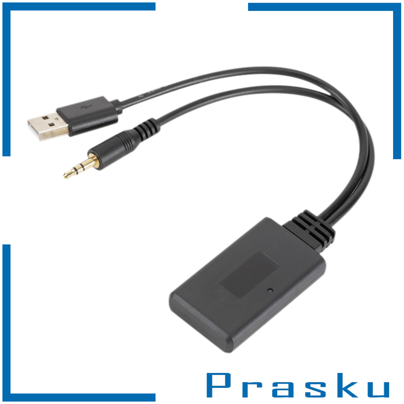 [PRASKU]Mini Bluetooth Receiver Adapter USB + 3.5mm Audio Car Adapter Device Kit New