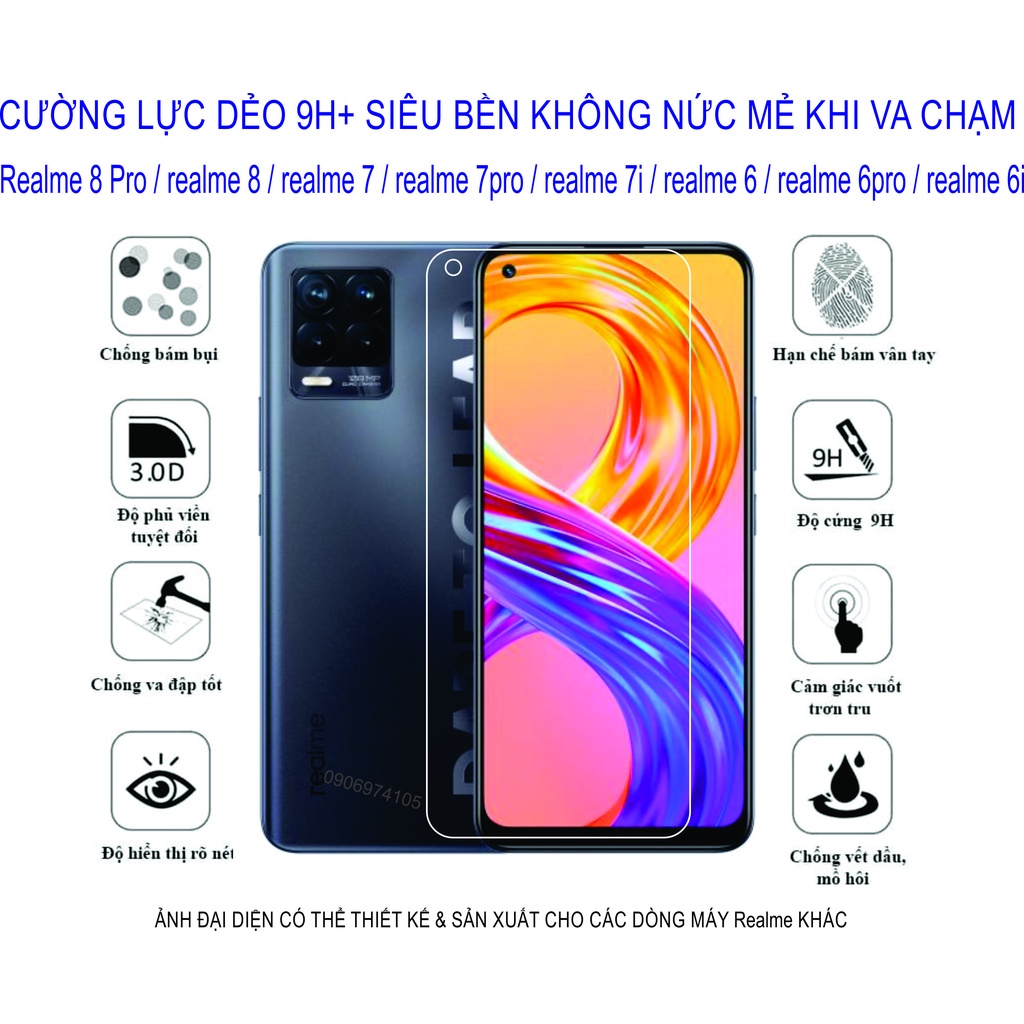 Kính cường lực dẻo dành cho smartphone thế hệ mới siêu chống xước, siêu mỏng, chống va đập, chống vỡ, đọ trong suốt 100