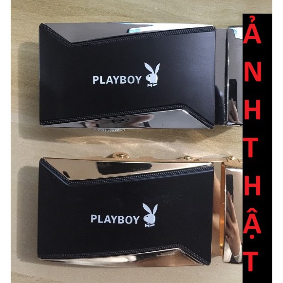 Thắt Lưng Da Nam, Hàng Hiệu PLAYBOY Cao Cấp Khóa Tự Động Dây Nịt Nam Da Bò Thật 100% Chính Hãng Mạ Bạc Nam Tính CK-24K