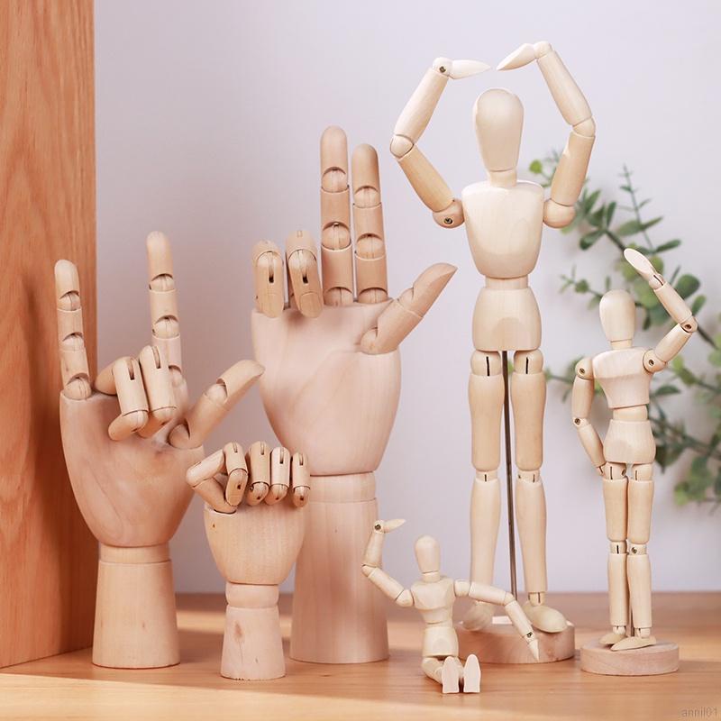 Mô hình người đàn ông bằng gỗ có khớp cử động