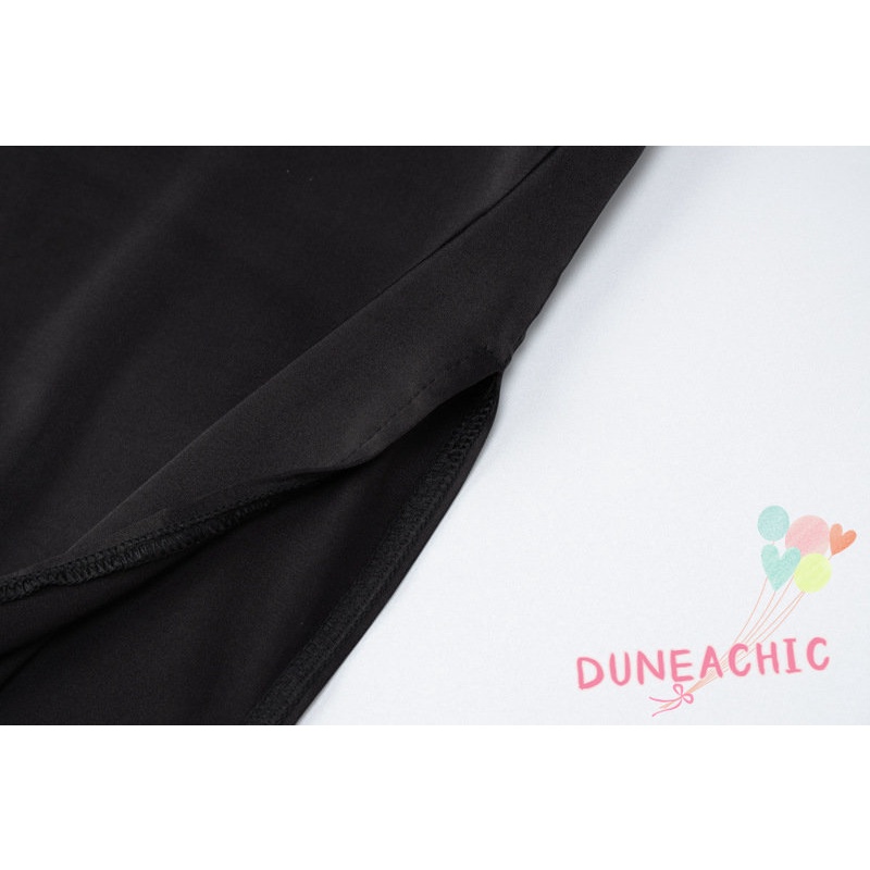 DUNEA Đầm Hai Dây Hở Lưng Xẻ Tà Gợi Cảm Cho Nữ