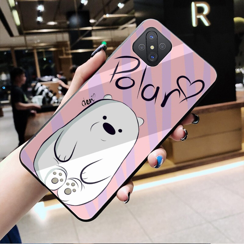 2021 Boutique Phone Case Redmi Note 8 8T 9 Xiao Mi 8 9 F1 A1 5X A2 6X Pro Max Glass case We bare bears