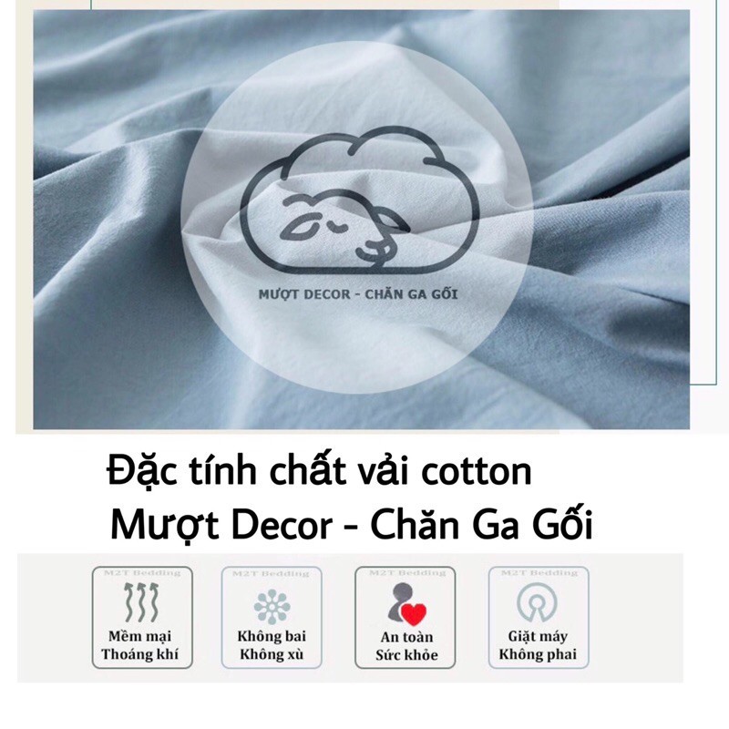 Bộ Chăn Ga và Vỏ Gối ❤️ cotton poly 5 món hè thương hiệu họa tiết cute nhập khẩu hàn quốc Mượt Decor